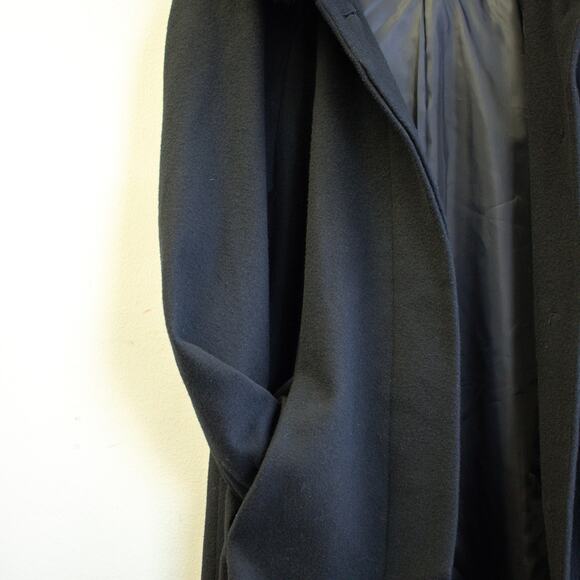 Black Wool Dress Coat with Hood Size 12 - Picture 9 of 9